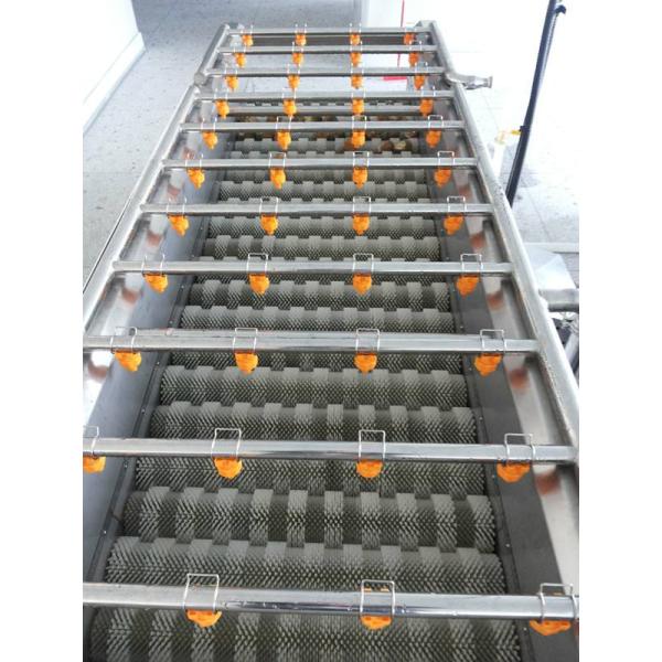 High Pressure Brush Potato Washing Machine , Fruit And Vegetable Cleaner Machine