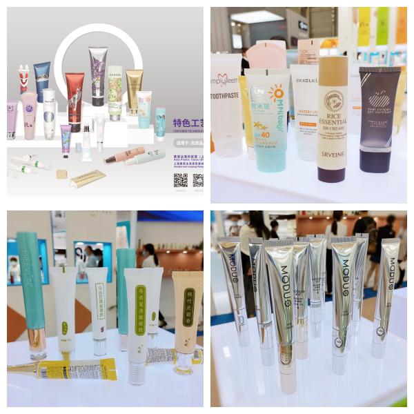 Difference Shape Metal Sponge Custom Empty Plastic Makeup Lip Gloss Cream Packaging Balm Soft Touch Tubes