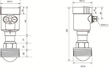 80G Radar Level Meter Continuous Frequency Modulation Wave Ultrasonic Level Measurement