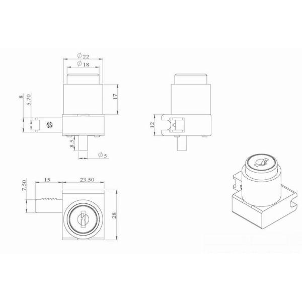 217 showcase glass door push lock