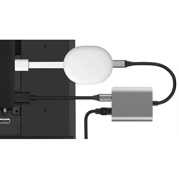 USB C 3.2 Gen1 External Network Adapter Splitter With PD 100W Charger