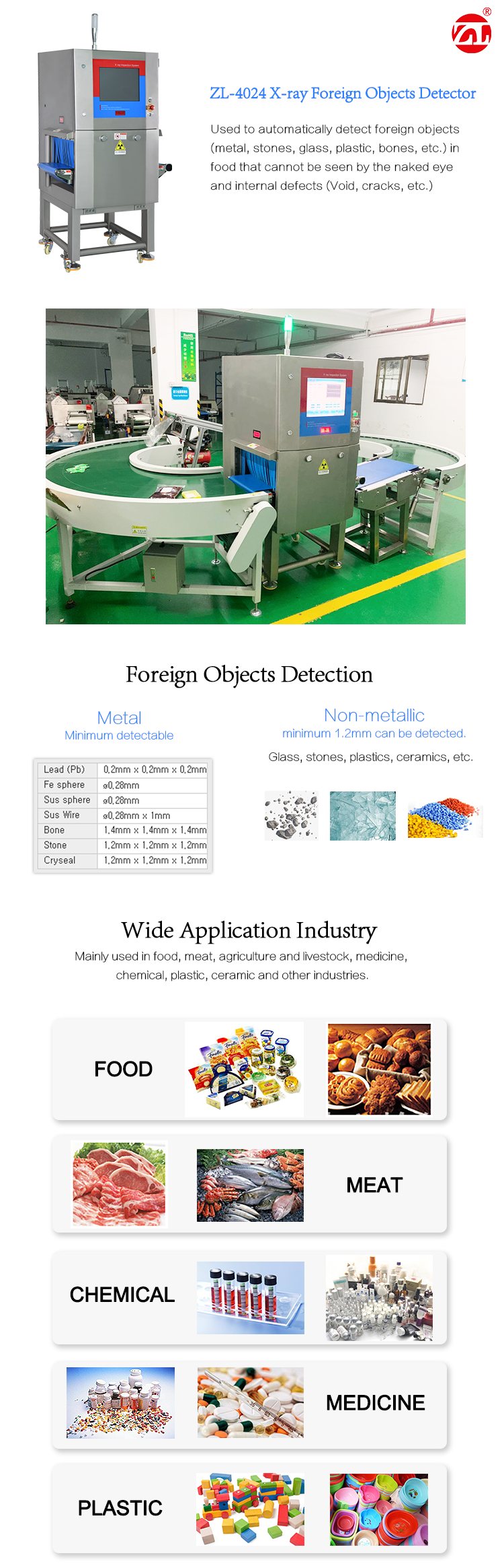 Industrial X-Ray Inspection Machine | One Ray Foreign Object Detector | Customizable Metal & Contaminant Tester for Food