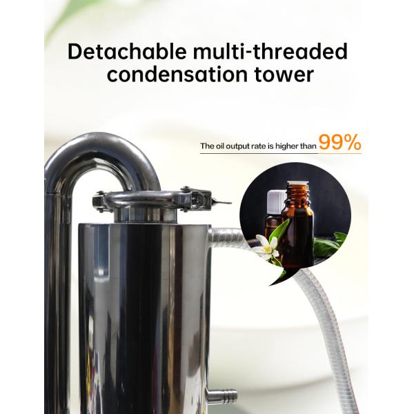 Steam Distillation Extraction Essential Oil Extractor Machine Kit for High Extraction Efficiency and Economical Home Lab
