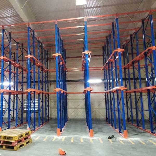 Warehouse Drive In Rack Pallet Racking 2-7 Levels High Density Storage System