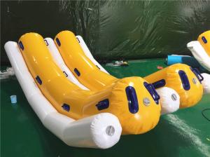 Quality Commercial 4 Persons Inflatable Water Toys / Inflatable Banana Boat Towable Tube For Skiing On Water for sale
