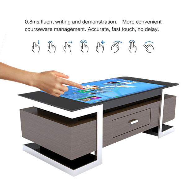 Touch Coffee Table Drawer Style Windows OS Multi-Function LCD Indoor Monitor Touch Screen Coffee Gaming Table