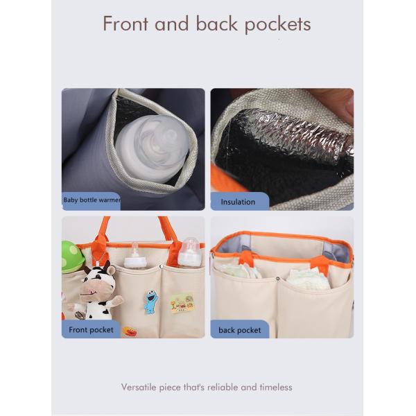 Multifunctional Diaper Bag for Mom or Dad Solid Pattern Type and Customized Color