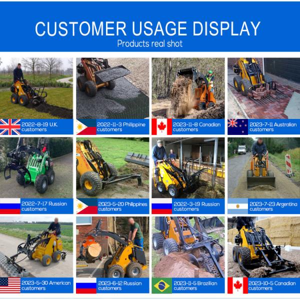 Yanmar Engine Mini Skid Steer Loader Multifunctional Mini Loader Skid Steer With Attachments