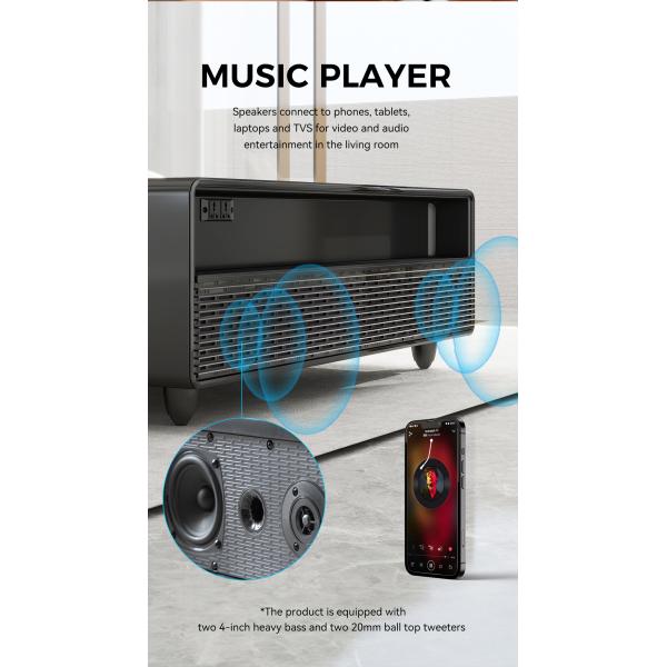 Multifunctional Mini Refrigerator Table with Interactive Touch Screen and Metal Frame