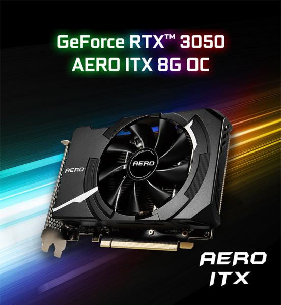 GeForce RTX 3050 Graphics Card AERO ITX 8G PC Gaming Graphics Cards