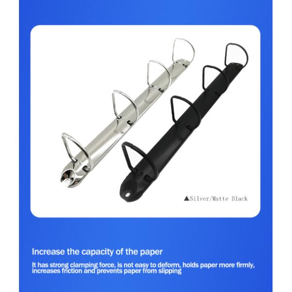 Silver 4 Ring Binder Mechanism Customized D Ring Mechanism Environmentally Friendly For Office Stationery