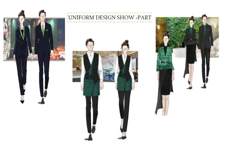 Fashionable Advanced Customization Desig High-End Elegent Design Work Uniform for Waiter