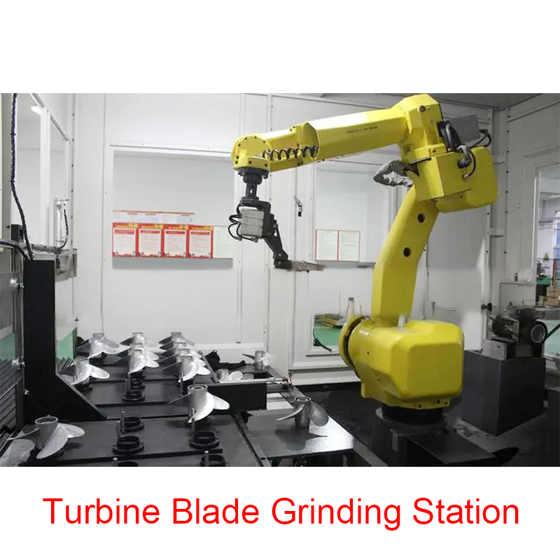 Robotic Polishing Machine Automatic Vision Positioning Metal Surface Grinding Buffing System Line for Turbine Blade