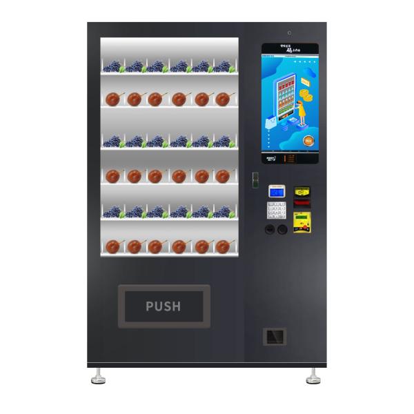 Food And Lunch Box Vending Machine With Double Tempered Glass Door, Payment