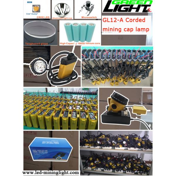 Safety Coal Miner Hard Hat Light Stretch Resistant Cable Connection Waterproof IP68