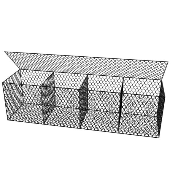 Civil Engineering Woven Mesh Gabion Wall Baskets Hexagonal Hole Shape Flood Control Retaining Wall