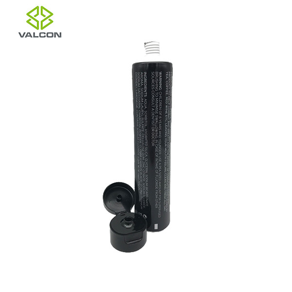 Offset Printing Toothpaste Packaging Tube Black Flip Cap Shiny Flip Top Cap