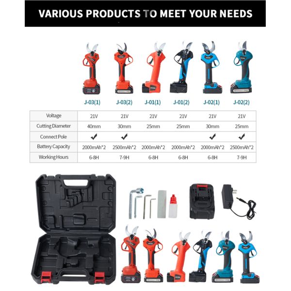 Professional Lithium Folding Telescopic Pruning Shears Electric Scissors for DIY Industrial Tree Pruning