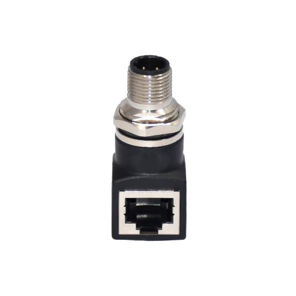 Bending type M12 And RJ45 Adapters waterproof connector