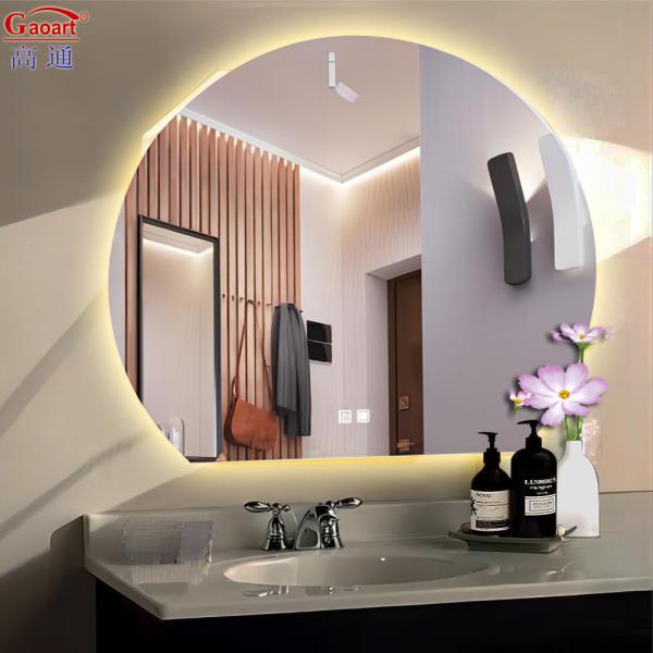 Eco Friendly Dimmable Led Makeup Mirror / Backlit Bathroom Mirror with Bluetooth and Anti Fogging