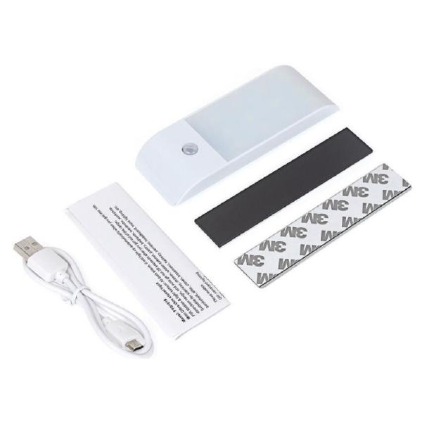 12 LED Wireless Wall Light Motion Sensor Night Light Cabinet Led Light with Rechargable Battery for Wardrobe, Aisle