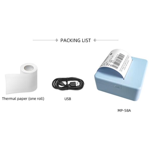 1- Wireless Mini QR Code Printer for Thermal Android Printing and Mobile Bill Receipts