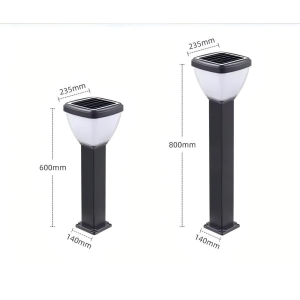 2700K Warm White Solar Garden Pathway Light IP65 Waterproof
