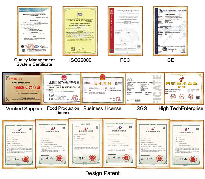 Metal Paper Composite Tea Canisters Patterned Custom Sized