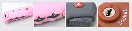 TSA 3-digit luggage zipper lock