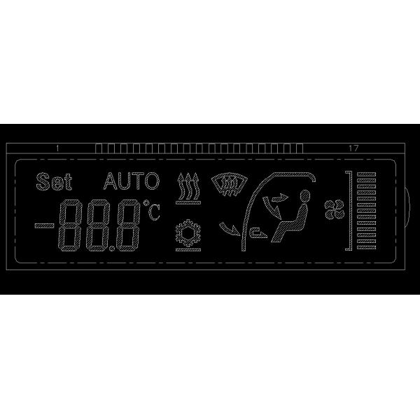 Vehicle Controller HTN Display Seven Segment Lcd Customized PIN Connector