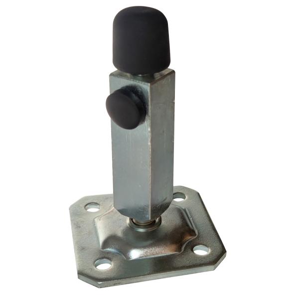 Silver Zinc Plated Gate Stoppers With Black Rubber