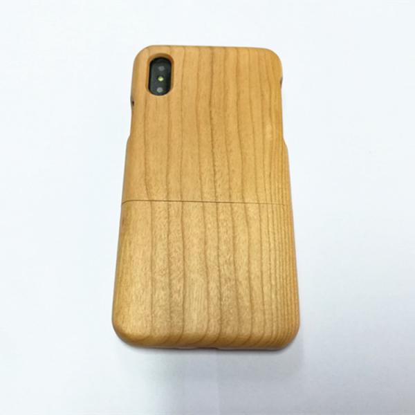 Cherry / Sapele Wood iPhone X Case Separating Type Round Edge Model