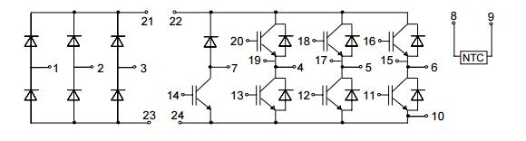 BSM50GP120 Mosfet Power Module , IGBT electronics ic chips 0.8 V threshold voltage