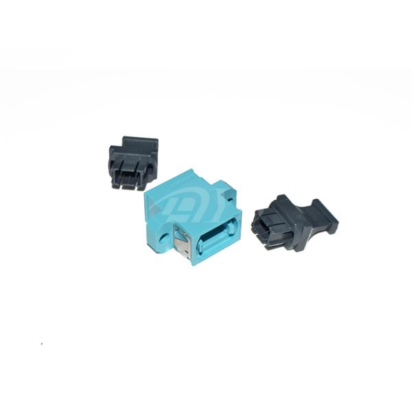 MTP Adapter KeyUp-KeyDown Fiber Optic Adapter Aqua with flange High Size Precision