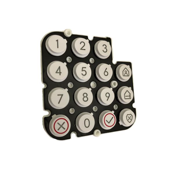 Customized Thickness Silicone Rubber Key with Optional Backlighting