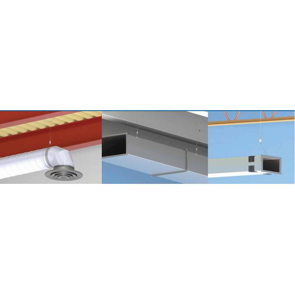 Looping Cable Gripper With A Snap Hook Hanging Wire Systems For Ventilation Duct Suspension Wire Kits