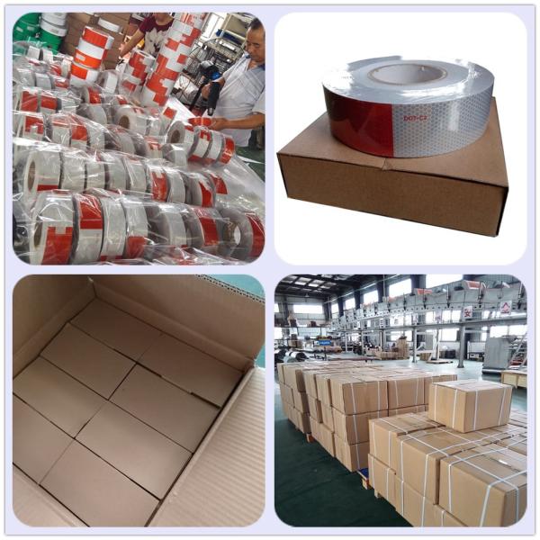 Trailer Reflective Tape Outdoor DOT C2 Reflector Tape 2 Inch X 150 Feet Waterproof White and Red