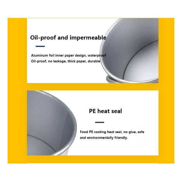 Customizable Disposable Bowl for Takeout Food Packaging with Custom Logo Printing and Aluminum Foil and Cardboard Material