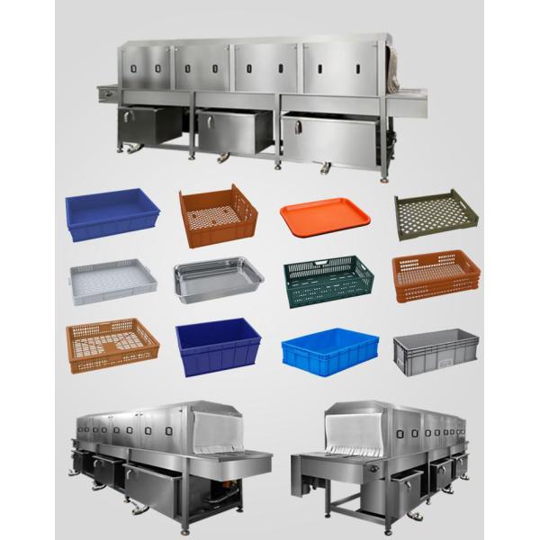 High Pressure Turnover Container Washing Machine 2000Pcs/H