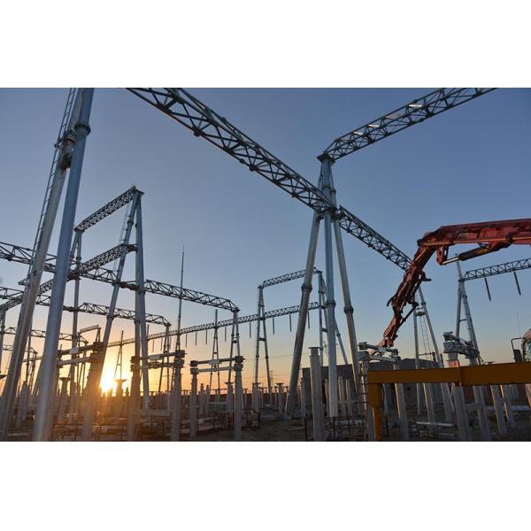 Q345 Substation Steel Structures Minimum Yield Strength 345Mpa 500KV