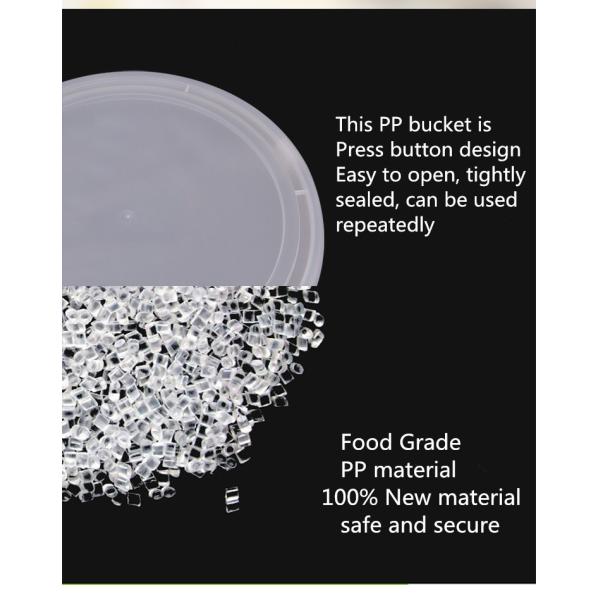 Food Grade PP Raw Materials Customized Plastic Bucket Elevator for Clear 3L Bucket