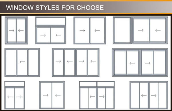 Windproof Function Double Sliding Glass UPVC Vertical Windows with Energy-Save Advantage