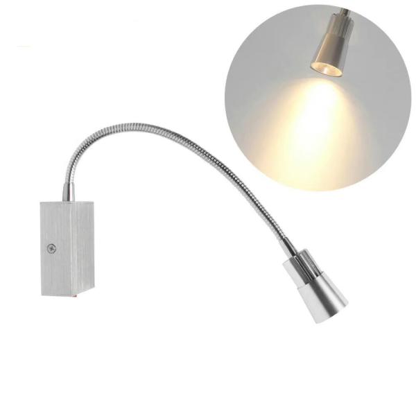 IP40 rectangle wall mounted headboard wall lamp indoor 3W LED reading wall light for bedside