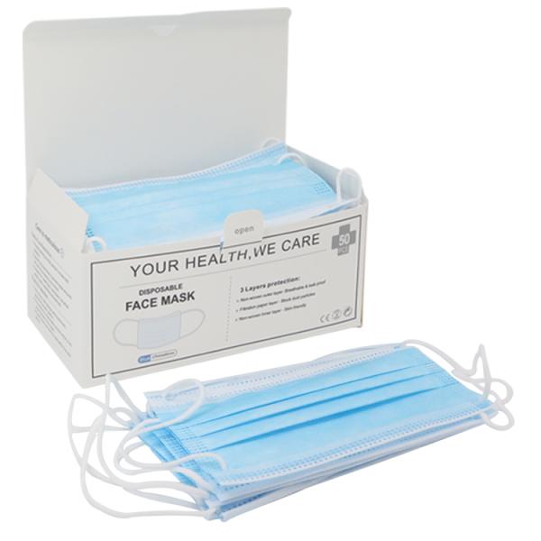 Anti Pollution Disposable Earloop Face Mask Non Irritating Moisture Proof