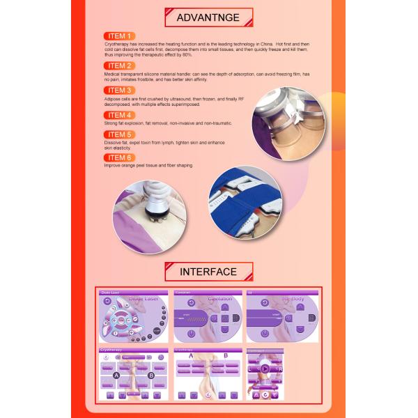 Multipolar RF 400kpa Cryolipolysis Body Slimming Machine