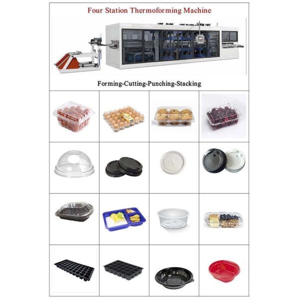 PVC HIPS Automatic Tray Forming Machine Four Pillar Hydraulic