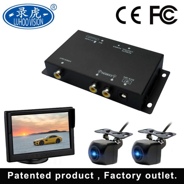 2 Channel Vehicle Security Camera System Mini Car DVR 1280 720P Resolution