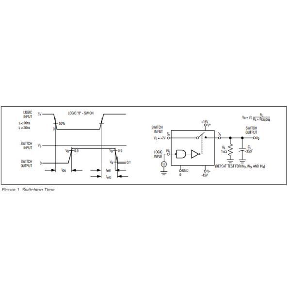 DG211CYZ SPST Integrated Circuit Chip , 4- Channel Analog Switch electrical circuit board