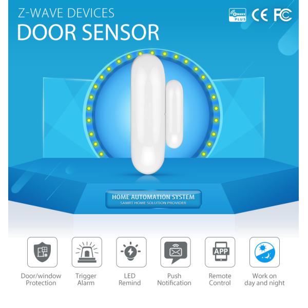 Z Wave Door Alarm Sensor Smart Magnetic Window Sensor No Camera