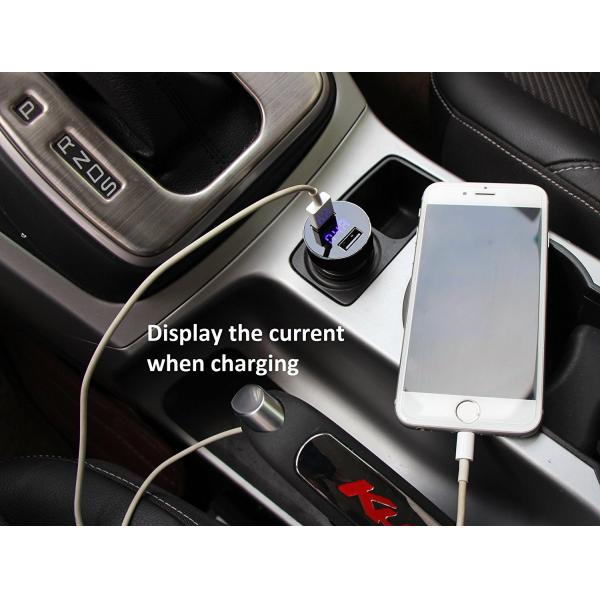 Intelligent Android Car Charger / Iphone Car Adapter Against Short Circuiting